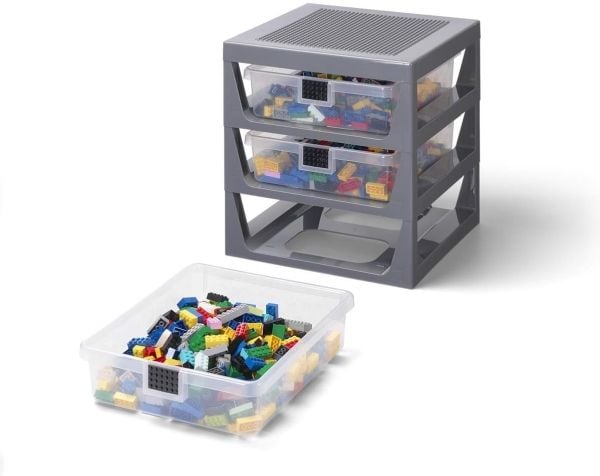Room Copenhagen LEGO skuffer hylle 3-pk grå (40950003)