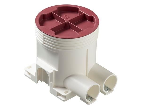 ABB Euro 1 -moduulin seinä- ja uppoasennuskotelo, erittäin syvä: 73 mm ja 2 x 20 mm:n putkiläpiviennit