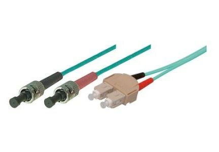 Tecline Fr?hlich + Walter - Patchkabel - ST multimodus (M) - SC multimodus (M) - 7,5 m - fiberoptisk - 50/125 mikrometer - OM3 - turkis (39975207)