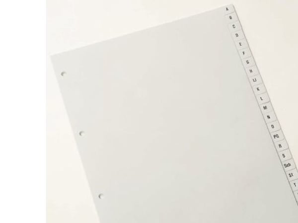 Rexel 25650481, Kirjainvälilehti, Polypropeeni (PP), Harmaa, A4, 226 mm, 297 mm