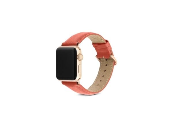 dbramante1928 Madrid, Band, Smartklokke, Oransje, Apple, 38 mm/40 mm, Lær