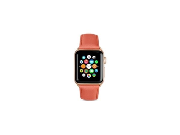 dbramante1928 Madrid, Band, Smartklokke, Oransje, Apple, 38 mm/40 mm, Lær