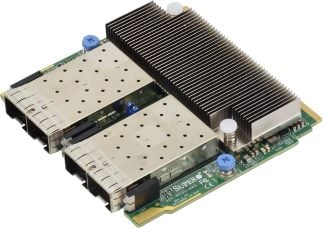 Supermicro AOC-M25G-M4SM-O, Intern, Koblet med ledninger (ikke trådløs), Fiber, 25000 Mbit/s, Svart, Grønn, Grå