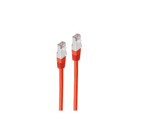 shiverpeaks BASIC-S patchkabel, Kat. 6, S/FTP, rød, 3,00 m RJ45 plugg - RJ45 plugg, støpt hette, halogenfri, - 1 stk (BS75713-HR)