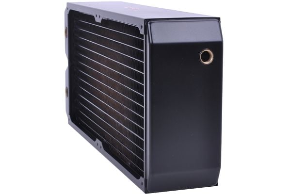 Alphacool 14214, Radiatorblokk, Messing, Kopper, Stål, Sort, 1/4", 2 vifter, 18 cm