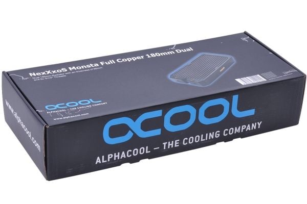 Alphacool 14214, Radiatorblokk, Messing, Kopper, Stål, Sort, 1/4", 2 vifter, 18 cm