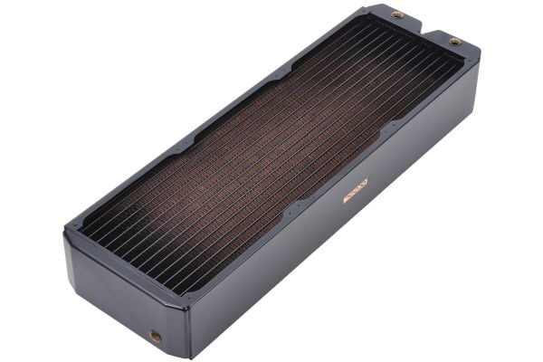 Alphacool 14215, Radiatorblokk, Kopper, Stål, Svart, 1,5 stang, 3 vifter, 18 cm