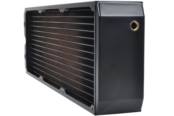 Alphacool 14215, Radiatorblokk, Kopper, Stål, Svart, 1,5 stang, 3 vifter, 18 cm