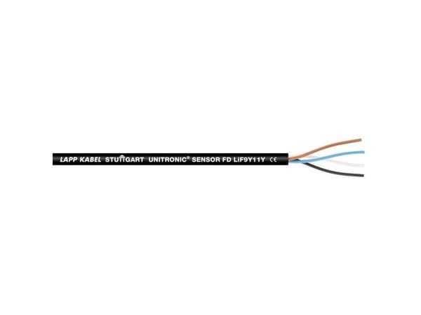 Lapp UNITRONIC SENSOR FD Lif9Y11Y, 500 m, Svart, Polypropylen, Polyuretan (PUR), 300 V, -40 - 80 ° C