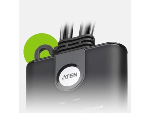 ATEN CS22HF - KVM / lyd / USB-svitsj - 2 x KVM / USB - 1 lokalbruker - stasjonær
