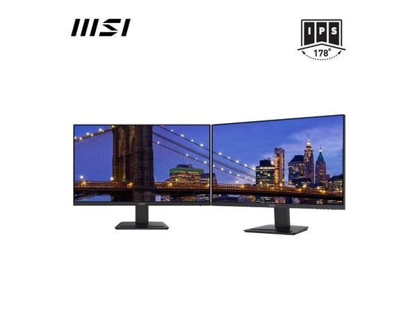 MSI PRO MP273A - LCD-skjerm - 27" - 1920 x 1080 Full HD (1080p) @ 100 Hz - IPS - 300 cd/m² - 1000:1 - 1 ms - HDMI, VGA, DisplayPort - høyttalere