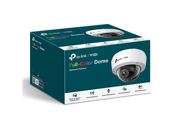TP-Link VIGI C250, IP-sikkerhetskamera, Inne & Ute, Koblet med ledninger (ikke trådløs), 120 dB, CE, NTRA, VCCI, KC, BSMI, FCC, IC, Tak