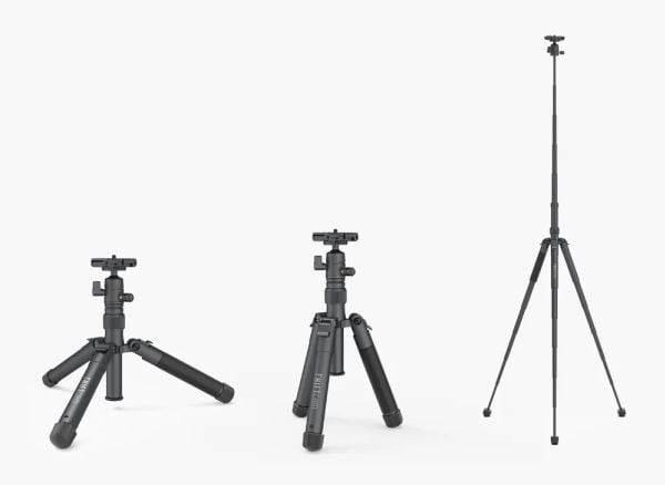 ShiftCam TravelPod Pro, 3 jalkoja, Musta, 139,8 cm