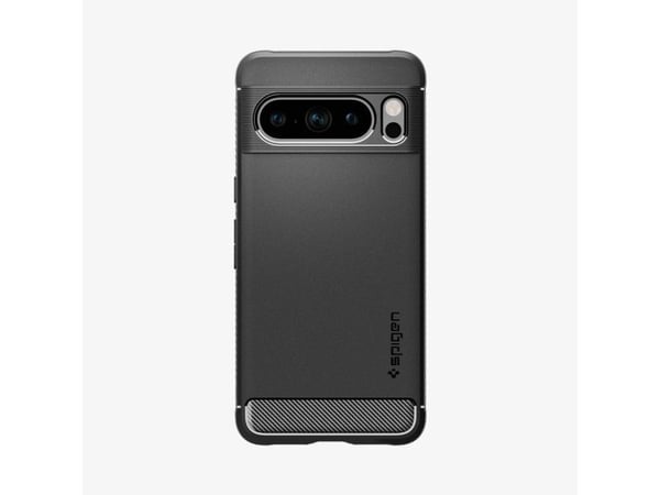 Spigen Rugged Armor - bakdeksel til mobiltelefon - termoplastisk polyuretan (TPU) - matt svart - for Google Pixel 8 Pro