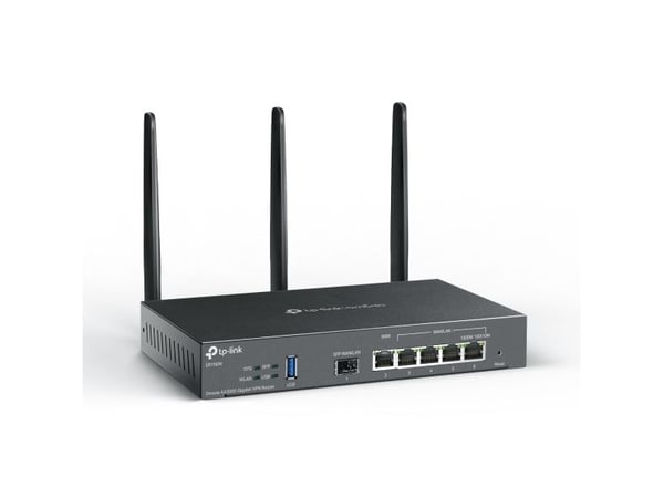 TP-Link Omada ER706W, Dobbelbånd (2.4 GHz / 5 GHz), Ethernet/bredbåndsforbindelse, Svart, Skrivebord/stolperuter