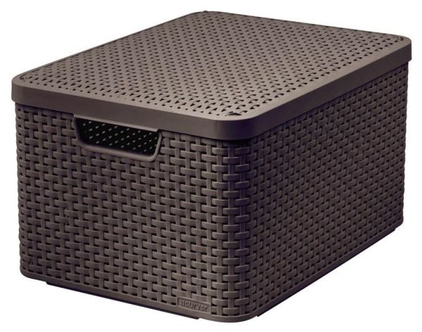 Curver Style L, Lager kurv, Brun, Rattan (vifte), Monokromatisk, Baderom, Soverom, Stue, 445 mm