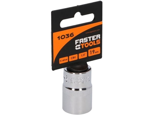 FASTER TOOLS FASTER TOOLS 1/2" 19 yhden koon kuusikulmaiset hylsyt
