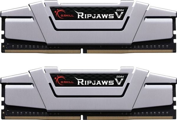 G.Skill Ripjaws V - DDR4 - sett - 16 GB: 2 x 8 GB - DIMM 288-pin - 2666 MHz / PC4-21300 - CL15 - 1.2 V - ikke-bufret - ikke-ECC - strålende sølv