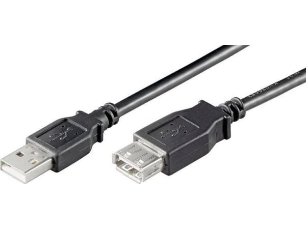 goobay - USB-forlengelseskabel - USB (hunn) til USB (P) - USB 2.0 - 60 cm - svart