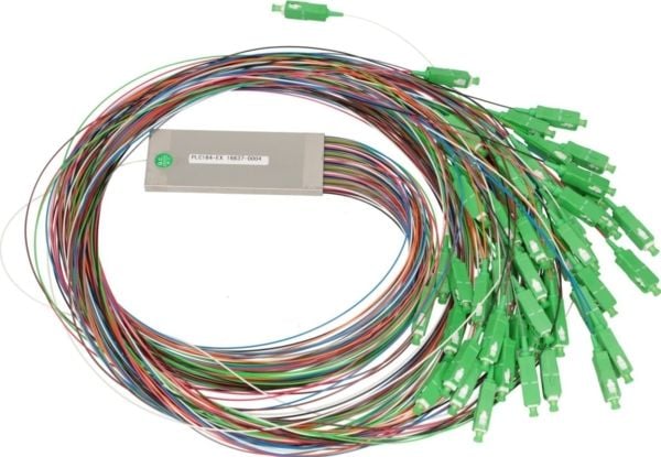 Extralink 1:64 PLC SPLITTER SC/APC 900UM 1.5M STEEL BOX, Kabelkniv, Stål, Stål, Hankoppling