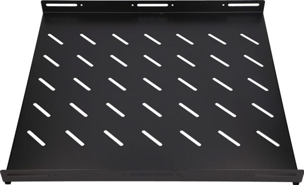Extralink - Rack-hylle - fast - svart - 1U - 19"