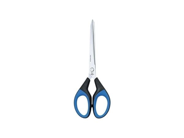 Wedo 989 7, Rett kutt, Single/enkelt, Sort, Blå, Rustfritt stål, Kontor saks, Rett håndgrep
