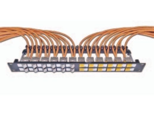 Wirewin høykvalitets 24-ports Keystone Module Empty Panel, 19", svart, skjermet Keystone System (WKS PANEL 24 BLACK)