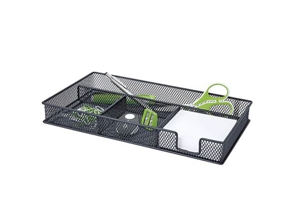 WEDO Toimistokynätarjotin, rautalangasta, musta pulverimaalattu rautalankapinta, 4 erilaista - 1 kpl (65 1601)