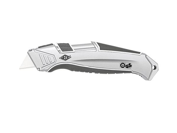 WEDO CERA-Safeline Safety Cutter ALU, blad: 19 mm lett aluminiumshus, gummiert grepssone, fjærbelastet - 1 stk (79 825)