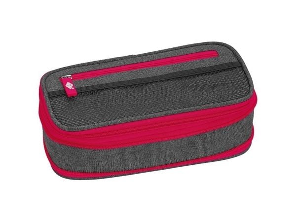 Wedo Neon Stretch, Mykt penal, Polyester, Grå, Rosa, Monokromatisk, Glidelås, Hankjønn