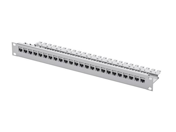 Telegärtner J02023A0055, Rackmontering, 1U, Grå, Zink, 482,6 mm, 115 mm