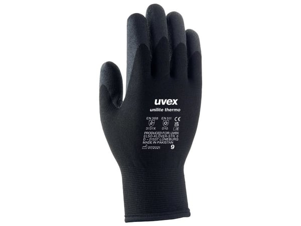 Uvex 6059309, Korjaamokäsineet, Musta, Aikuinen, Aikuinen, Unisex, 1 kpl