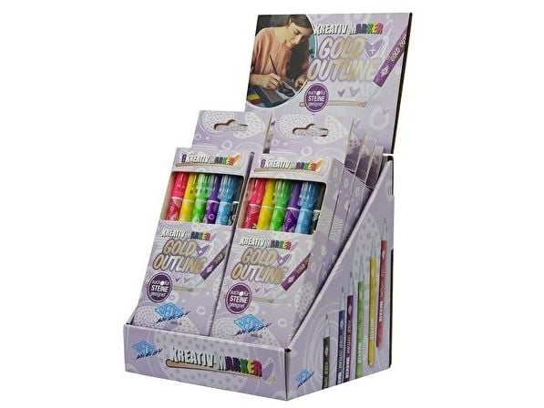 Wedo 252 700699, 6 stykker, Sort, Blå, Grønn, Fiolblå, Lilla, Gult, Flerfarget, Rør, 2 mm, Alkoholbasert blekk