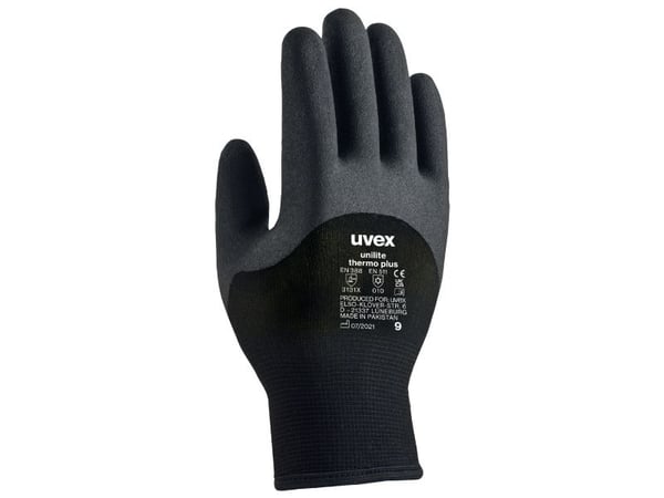 Uvex unilite thermo plus, Sort, Grå, Voksen, Voksen, Unisex, Slitebestandig, Kuldebestandig, 1 stykker