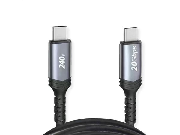 Value 11.99.9087, 2 m, USB C, USB C, USB4 Gen 2x2, Svart