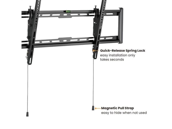 Value 17.99.1223, 109,2 cm (43"), 2,29 m (90"), 200 x 200 mm, 800 x 400 mm, -4 - 10°, Sort