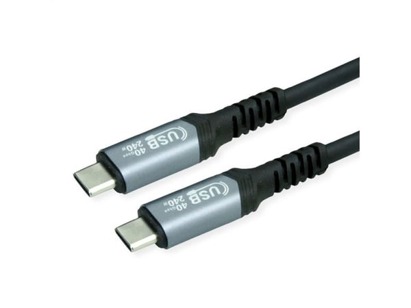 Value 11.99.9089, 0,8 m, USB C, USB C, USB4 Gen 3x2, Musta