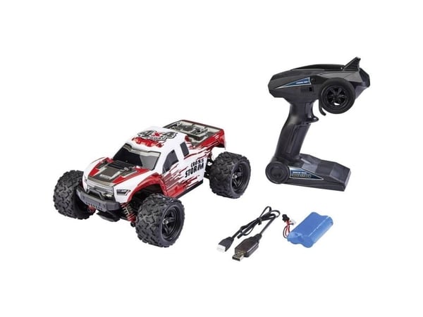 Carrera 370160131 RC-mallinnus maa-ajoneuvo stunt-auto sähkömoottori 1:16 (370160131)