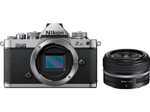 Nikon Z fc + 28 SE-kit, 20,9 MP, 5568 x 3712 piksler, CMOS, 4K Ultra HD, Berøringsskjerm, Sort, Sølv