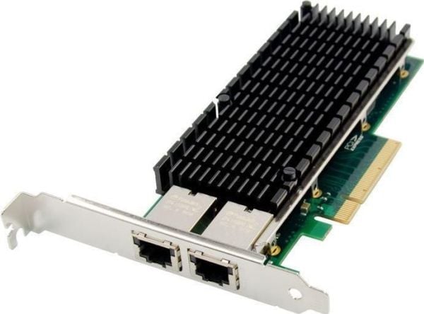MicroConnect - Nettverksadapter - PCIe 2.1 x8 - 10 Gigabit Ethernet x 2 - grønn