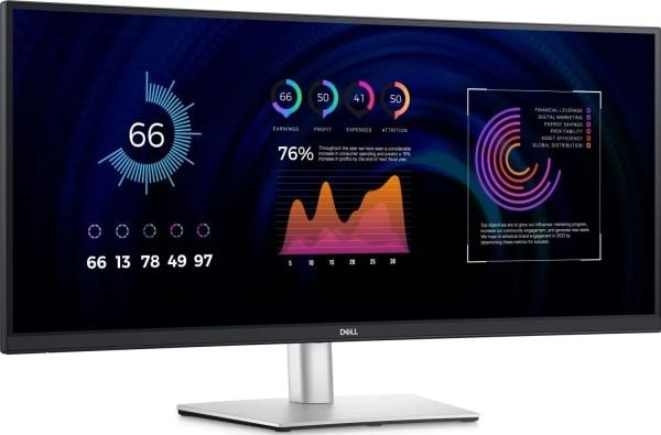 Dell P3424WE - LED-näyttö - kaareva - 34" (34,14" katseluun) - 3440 x 1440 WQHD @ 60 Hz - IPS - 300 cd/m² - 1000:1 - 5 ms - HDMI, DisplayPort, USB-...