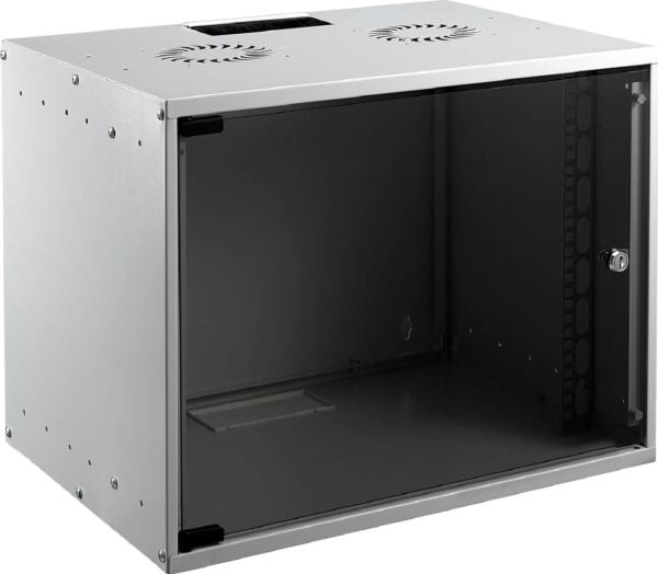 EFB Elektronik WGB-1909GR.45, Veggmonterbar hylle, 9U, 80 kg, Grå