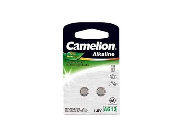 Camelion AG13-BP2 - Batteri 2 x LR44 - Alkalisk - 138 mAh