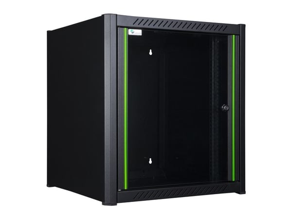 Lanview by Logon - Rack skap - 60 x 45 - veggmonterbar - RAL 9005, svart - 12U - 19"