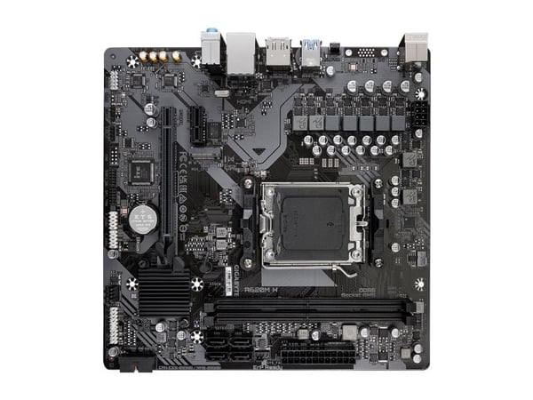 Gigabyte A620M H - Hovedkort - micro ATX - Socket AM5 - AMD A620 Chipset - USB 3.2 Gen 1, USB-C 3.2 Gen 1 - Gigabit LAN - innbygd grafikk (CPU krev...