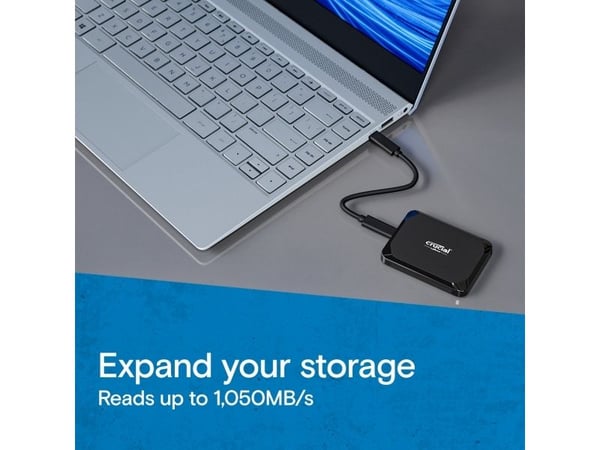 Crucial X9 - SSD - 4 TB - ekstern (bærbar) - USB 3.2 Gen 2 (USB-C kontakt)