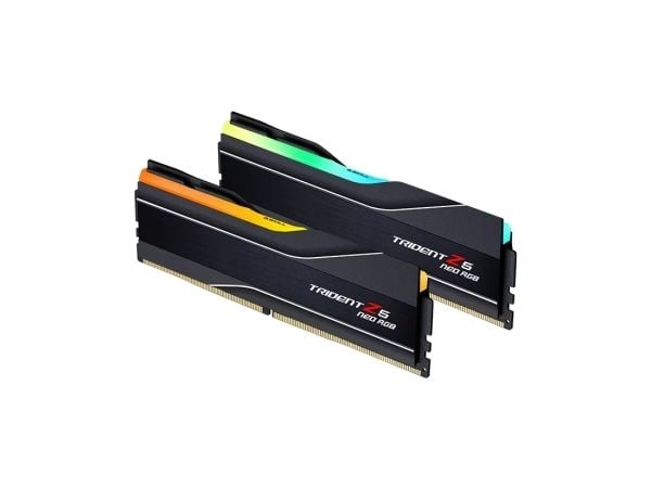 G.Skill Trident Z5 Neo RGB - DDR5 - sett - 32 GB: 2 x 16 GB - DIMM 288-pin - 6400 MHz / PC5-51200 - CL32 - 1.4 V - ikke-bufret - on-die ECC - matt ...