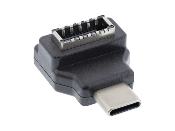 InLine 33446L, USB Type-C, Naaras, Musta, Naaras, Uros, Kulmikas