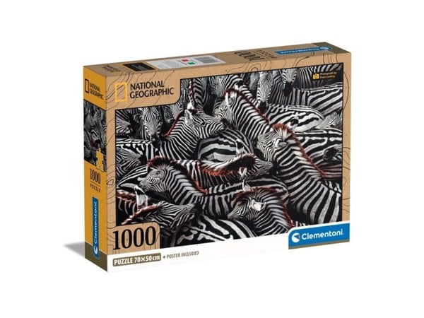 Clementoni Zebra, 1000 stykker, Dyr, 18 år