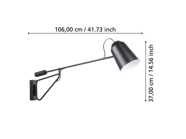 EGLO LORETO VÆG E27 D1030 SORT